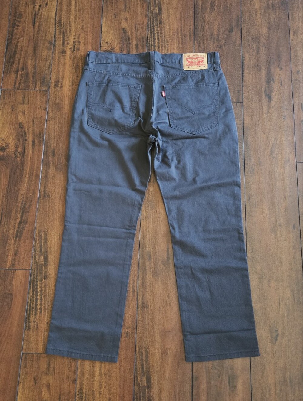 Levi's 514 Straight Fit Men Jeans 36x29 Dark Gray Stretch Pants 005141922 NWT - Picture 2 of 8